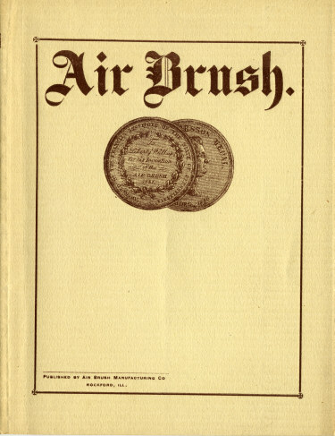 The cover of the 1880's Air Brush Mfg. Co. Brochure.