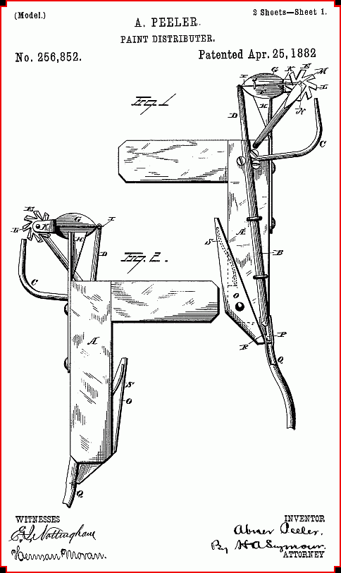 Abner Peeler's 1882 airbrush patent that became the Walkup air brush.