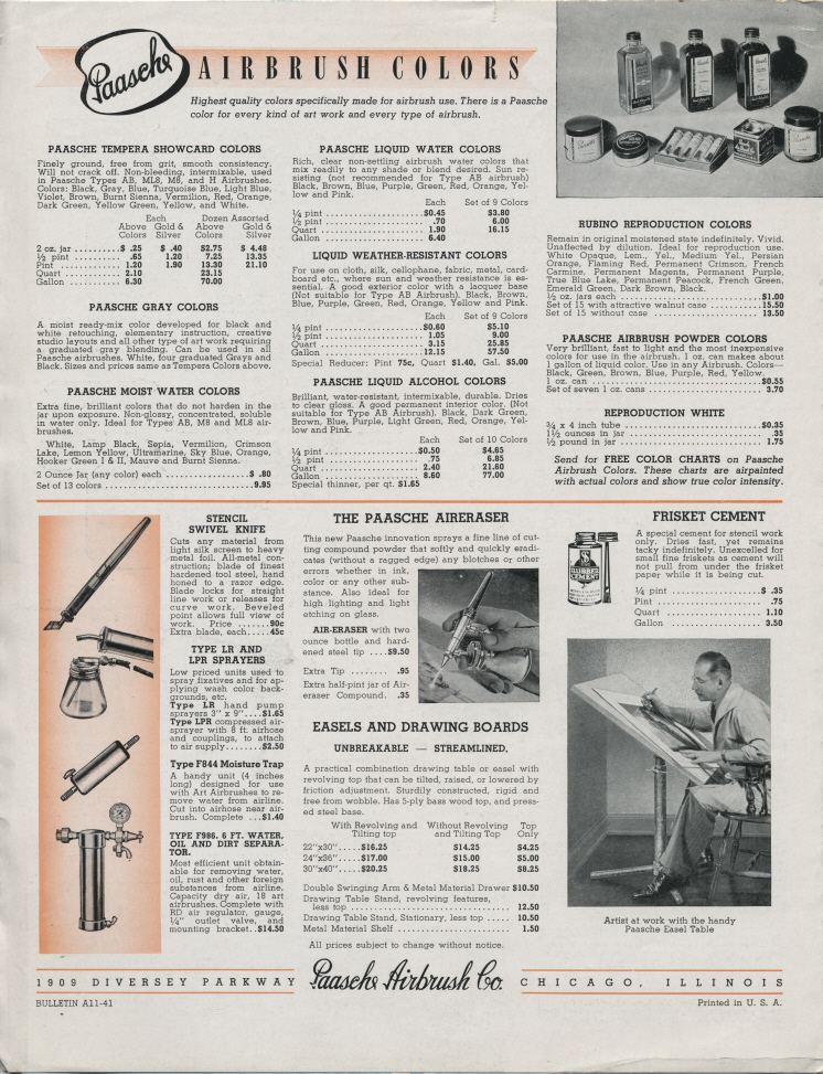 The 1941 Paasche Flyer/Catalog.