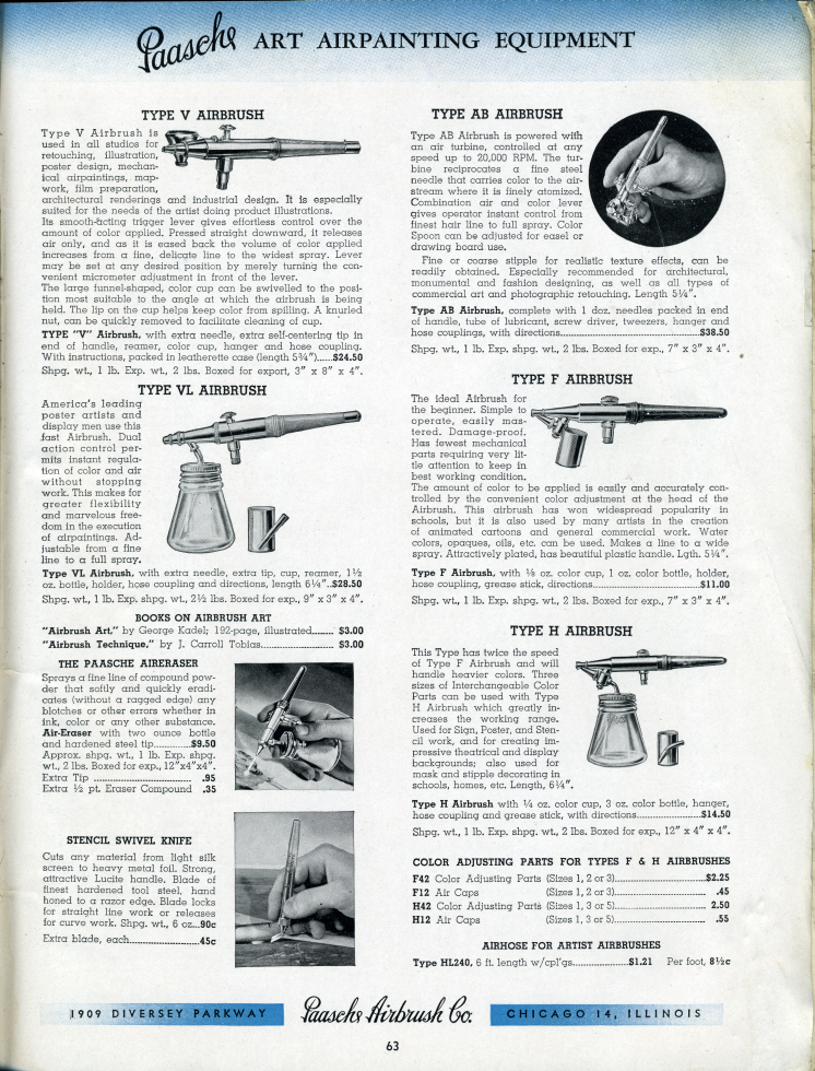 The 1939 version of the Paasche Catalog.