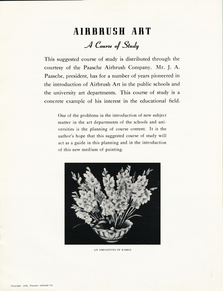 Paasche 1942 "Airbrush Art" by George W. Kadel published by Paasche Airbrush Co.