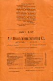 Inside cover of the 1892 Air Brush Journal magazine by Liberty Walkup & the Air Brush Mfg. Co.