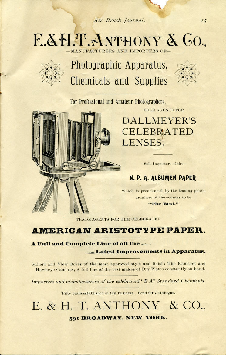 Page 15 of the 1892 Air Brush Journal magazine by Liberty Walkup & the Air Brush Mfg. Co.